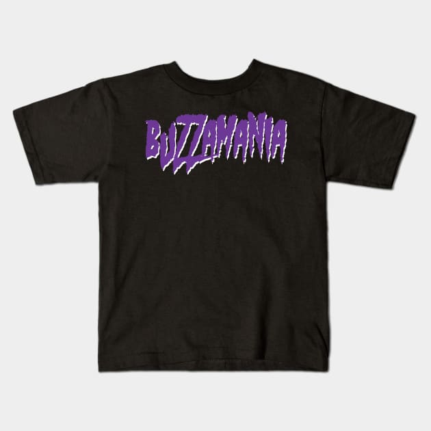 Buzzamania Purple Kids T-Shirt by Every Hornets Boxscore